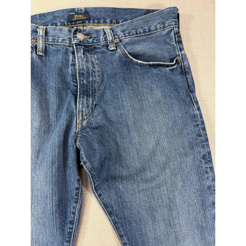 Polo Ralph Lauren Men's Varick Slim Straight Denim Blue Jeans Size 34/30